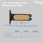 ICC 1.25” Plastic Cable Management Ring, Horizontal, Rack or Wall Mount - Image 8