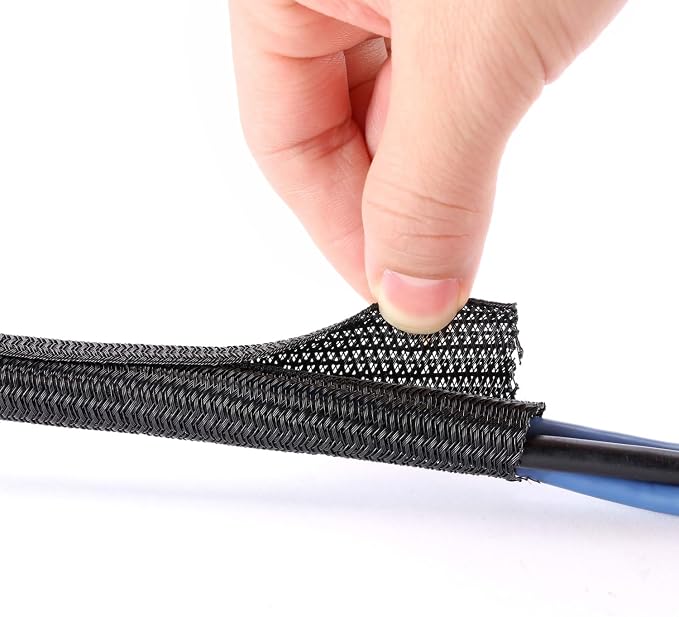 10ft *2pcs - 1/2 inch Cord Protector Wire Loom Tubing Cable Sleeve Split - Image 3