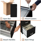 Lorell LYS SOHO Box/File/File 3-Drawer Mobile File Cabinet - Image 10