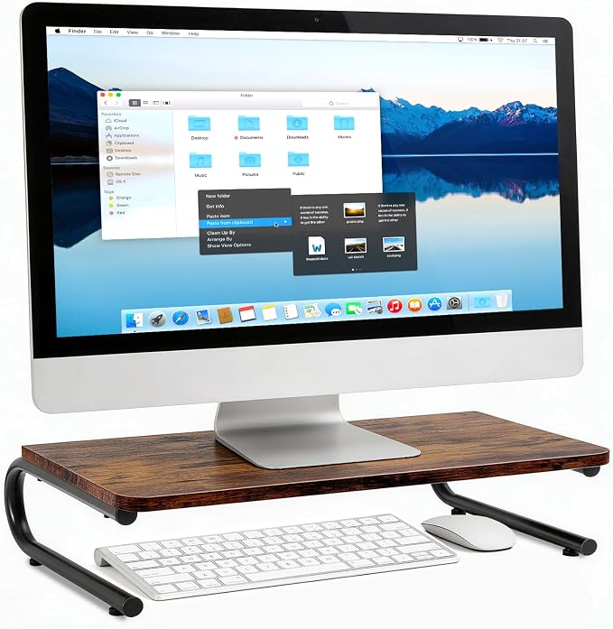 ARCOBIS Monitor Riser for Desk, Wood & Metal Computer Monitor Stand, Printer by ARCOBIS