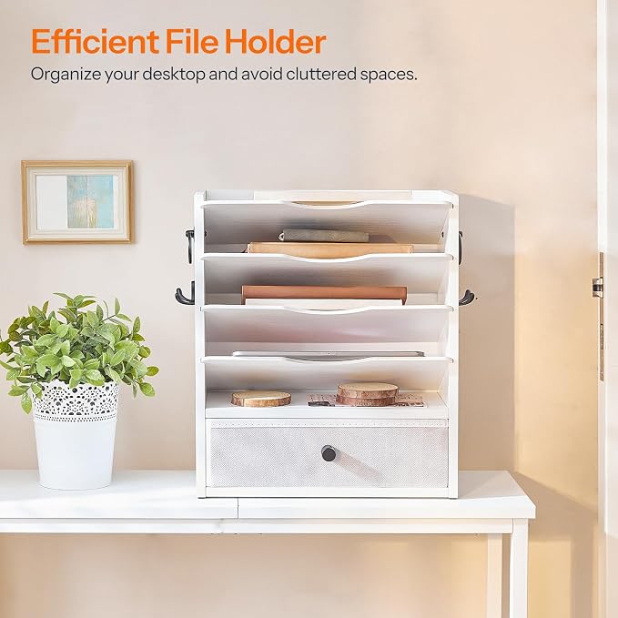 HOOBRO Wall File Organizer, Mail Organizer Wall Mounted, Wooden Literature - Image 4