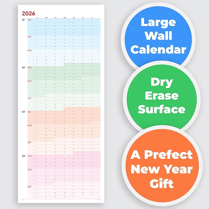 Large Wall Calendar 2026 Dry Erase Calendar - Image 3