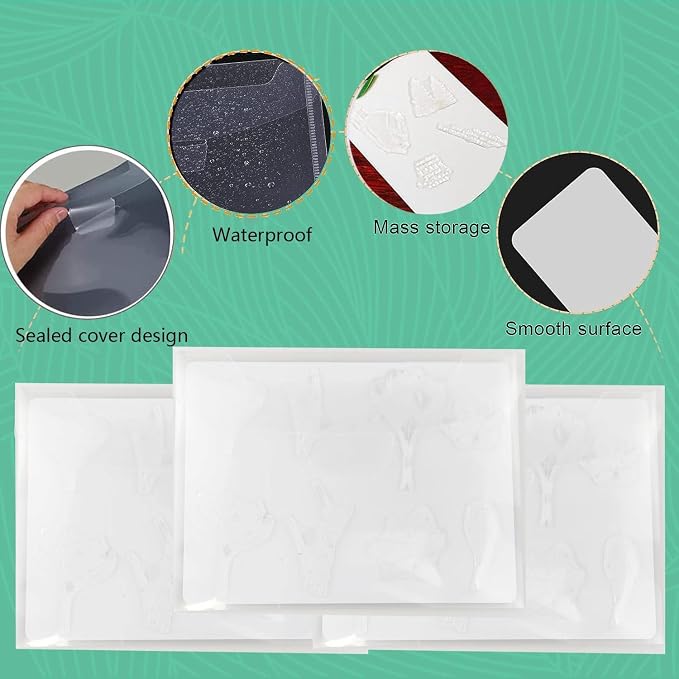BROTOSPAC 48 PCS Clear Stamps Storage Panels, Resealable Die Cut Storage Bag - Image 4