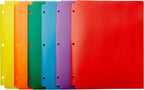Amazon Basics Plastic 3 Hole Punch Folders by AmazonBasics