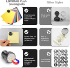LOVIMAG 16Pcs Strong Fridge Magnets, Push Pin Magnets, Strong Whiteboard Magnet - Image 5