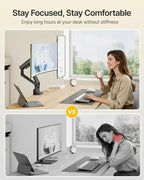 monTEK Dual Monitor Arm with USB, Mechanical Spring Monitor Arm - Image 4