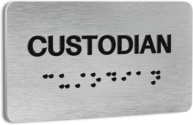 Custodian Signs for Business and Office Sign, ADA Signs by Flyangle