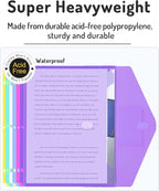 Forvencer Binder Pocket, 36 Pack Super Heavyweight Poly Binder Pocket - Image 3