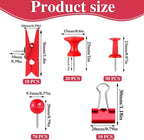 200 Pieces Push Pins, 5 Style Red Thumb Tacks Decorative Push Pins - Image 2