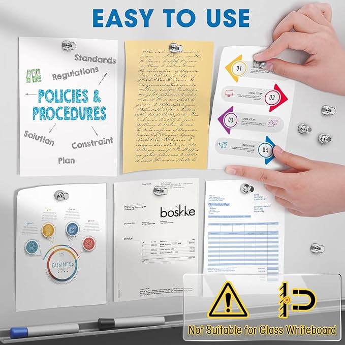Grtard 100 Pack Magnetic Push Pins, Fridge Magnets - Image 3
