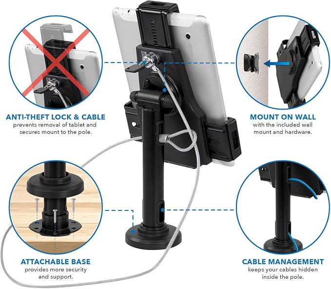 Mount-It! Secure Universal Tablet POS Kiosk - Image 7