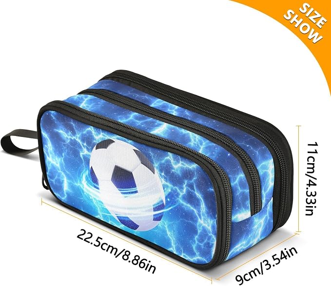 DVGMBXY Soccer Starry Sky Pencil Case Box - Image 3