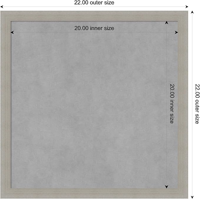 Amanti Art Grey Framed Magnetic Board 22x22 Medium Vision Board - Image 3