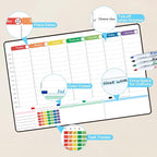 POPRUN Dry Erase Board Weekly Calendar Whiteboard - Image 4