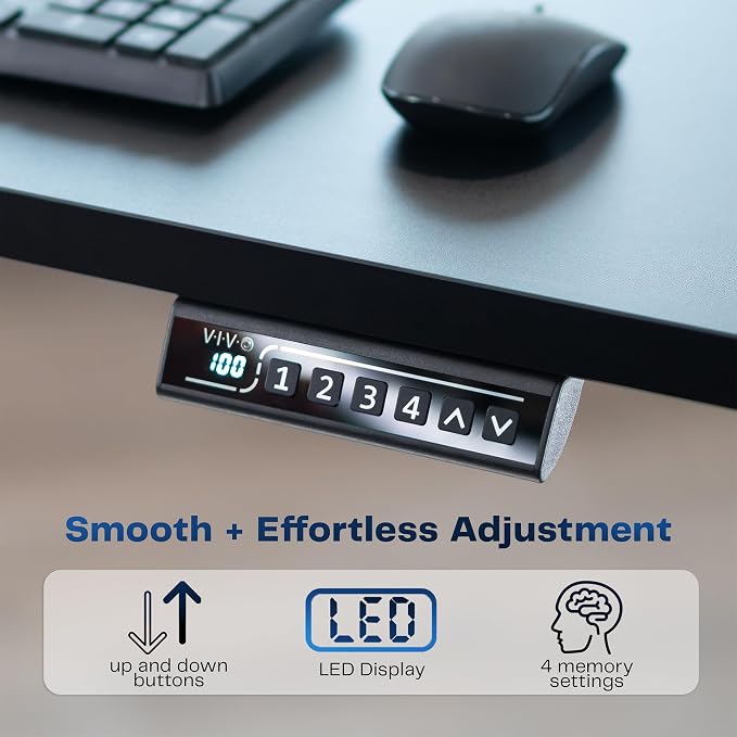 VIVO Electric 71 x 30 in Rustic Standing Desk, Memory Height Adjustment - Image 6