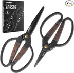 PERWIN Garden Flower Bonsai Scissors, Walnut Wide Handles Pruning Gardening by PERWIN