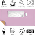 Bloss Purple Desk Mat, Leather Desk Pad, Desk Matt - Image 3