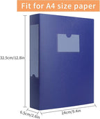 HUA JIE 2 Pack A4 Storage File Boxes Archives Case, 65mm Spine, Box File - Image 4