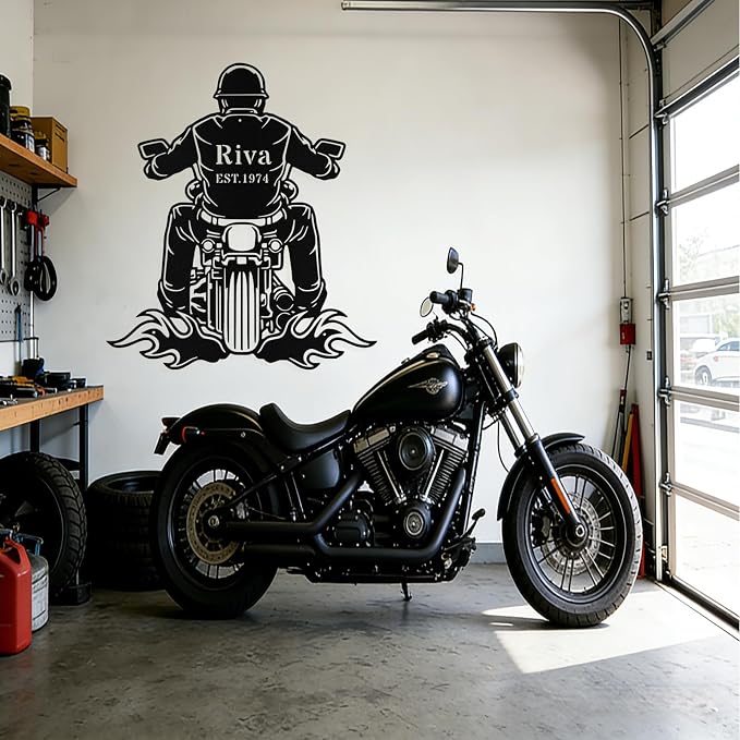 Custom Motorcycle Metal Signs Personalized Biker Name Sign Custom Garage Decor - Image 8