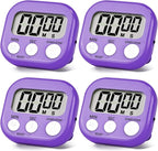 4 Pack Purple Digital Kitchen Timer Magnetic Digital Timer by Unknown