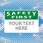 Custom OSHA Style Safety First Sign 24" x 36" Aluminum Sign, Customizable "Your - Image 3