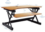 Rocelco 40" Large Height Adjustable Standing Desk BUNDLE - Image 3