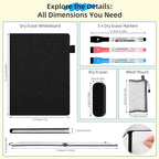 AGM Portable White Board Dry Erase Notebook, 8.4" x 6" Double Sided Folding - Image 2