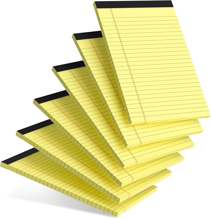 AILZFEI 6pcs Small Note Pad 5x8 College Ruled Legal Pads Paper Notepads 6 Pack by Unknown