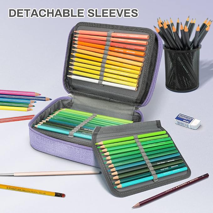 Number-one Large Capacity Pencil Case, 72 Slots Colored Pencil Pouch Bag - Image 2