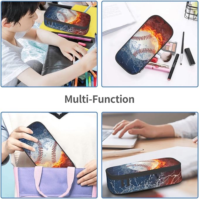 SNAPMADE Baseball Pencil Case Sports Pencil Box - Image 8