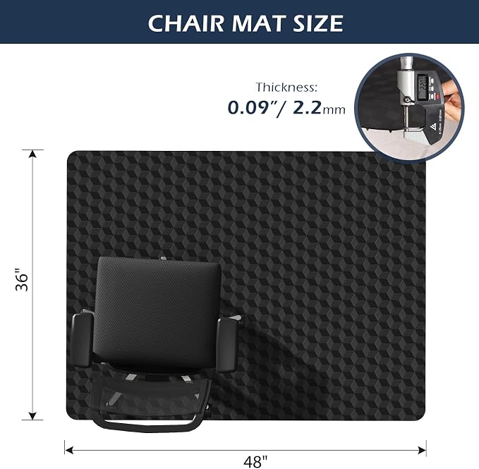 SALLOUS Chair Mat for Carpet 36" x 48" - Image 2