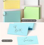 4 x 6 Inch Colored Index Cards, Ruled and Blank Note Cards - Image 4