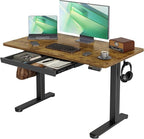 Claiks Standing Desk with Drawers, 48 x 24 Inches Electric Standing Desk by CLAIKS