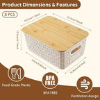 AntStep 8 Pack Plastic Storage Bins - Image 3