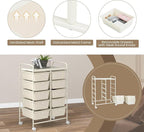 LDAILY 10 Drawer Rolling Cart, Storage Cart Organizer on Wheels, Drawer Cart - Image 7