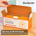 Shuttle Art 360 Pack #2 HB Golf Pencils, Wood-cased 3.5” Mini Pencils Bulk - Image 5