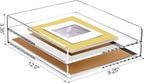 SANRUI 2 Tier Acrylic Stackable Paper Letter Tray, Vertical A4 File Desk - Image 2