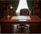 White Latte Bonded Leather 30" x 18" Side-Rail Desk Pad - Image 4