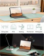 YSAGi Leather Desk Protector, Office Mat, Large Mouse Mat, Non-Slip PU Leather - Image 6
