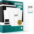 Address Labels 1’’x2-5/8’’ Stikcer Paper 30-UP 250 Sheets by Colemoly