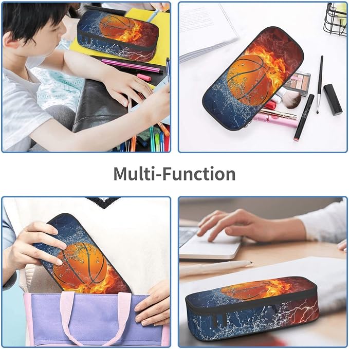 SNAPMADE Basketball Pencil Case Cool Sports-themed Pencil Box Portable Pen Bag - Image 8