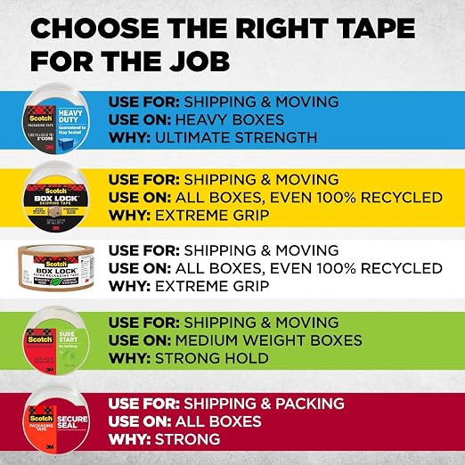 Scotch Secure Seal Packaging Tape, Packing Tape - Image 10