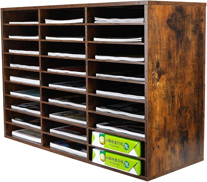 PAG Wood Literature Organizer Mail Sorter Student Mailbox by PAG