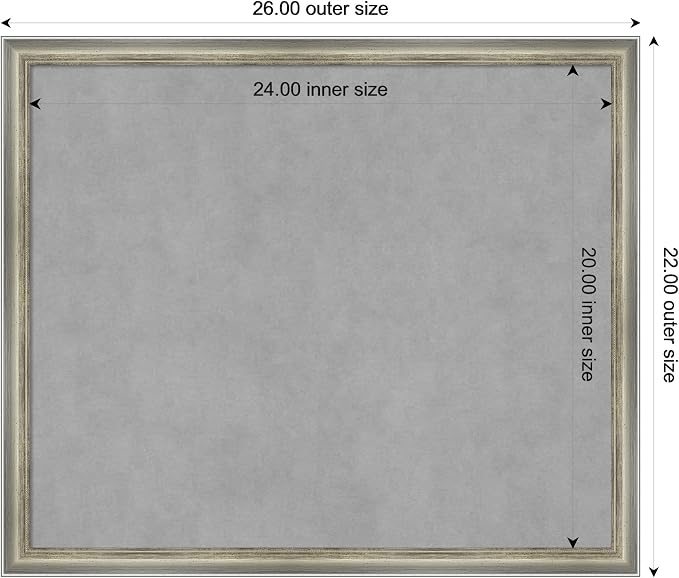 Amanti Art Silver Framed Magnetic Board 22x26 Medium Vision Board - Image 3