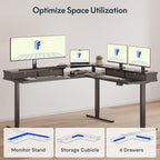 FLEXISPOT 63" L Shaped Standing Desk Electric Corner Table - Image 6