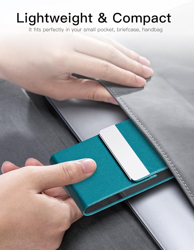 Padike Professional Business Card Holder PU Leather Business Card Case Name - Image 6
