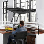 Adjustable Office Cubicle & Desk Shade – 55" Extra-Large Oval Design - Image 3