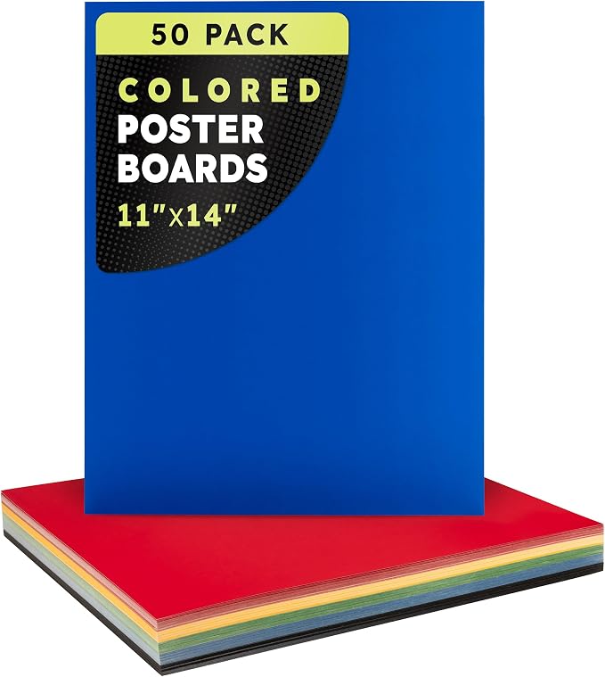 Hygloss Medium Colored Poster Board 11x14 by HyglossProductsInc