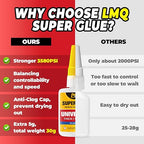 Super Glue Thin and Thick Liquid CA Glue Clear 60 Gram, All Purpose Superglue - Image 6