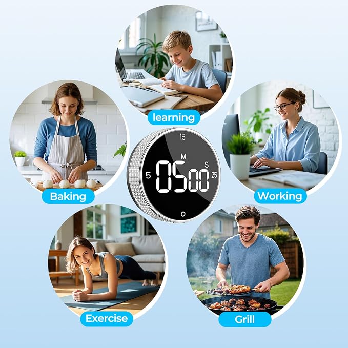 USB Rechargeable Magnetic Kitchen Timer - Image 7